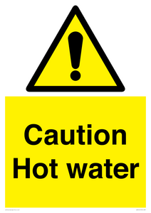 WV5412: Caution Hot water