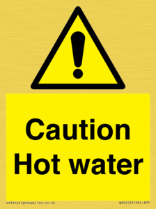 WV5412: Caution Hot water