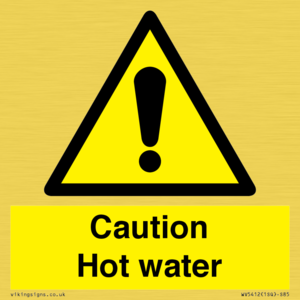 WV5412: Caution Hot water
