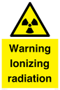 WV5441: Warning Ionizing radiation
