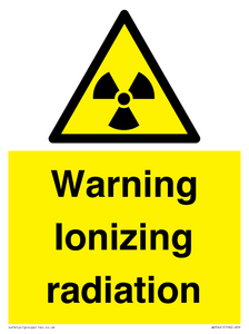 WV5441: Warning Ionizing radiation