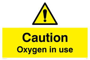 WV5451: Caution Oxygen in use