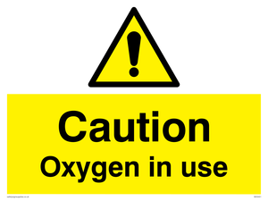 WV5451: Caution Oxygen in use