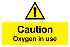 WV5451: Caution Oxygen in use