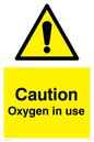 WV5451: Caution Oxygen in use