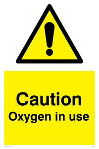WV5451: Caution Oxygen in use