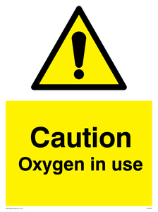 WV5451: Caution Oxygen in use