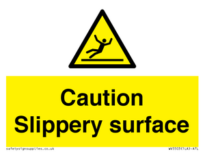 WV5503: Caution Slippery surface