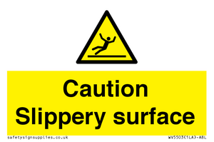 WV5503: Caution Slippery surface