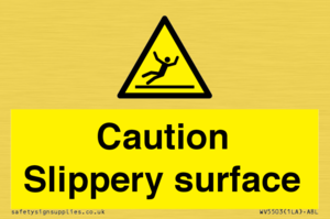 WV5503: Caution Slippery surface