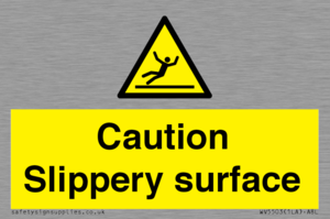 WV5503: Caution Slippery surface
