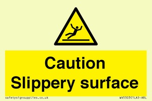 WV5503: Caution Slippery surface