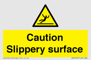 WV5503: Caution Slippery surface