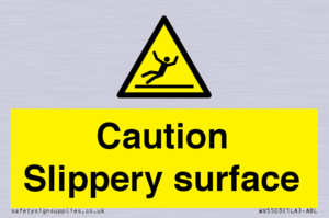 WV5503: Caution Slippery surface