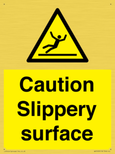 WV5503: Caution Slippery surface