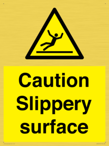 WV5503: Caution Slippery surface