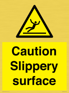 WV5503: Caution Slippery surface