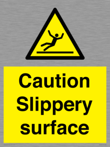 WV5503: Caution Slippery surface