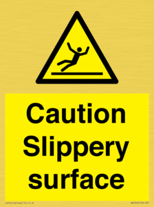 WV5503: Caution Slippery surface