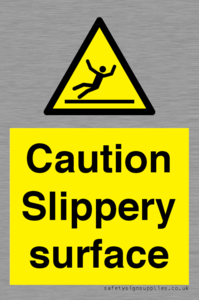 WV5503: Caution Slippery surface