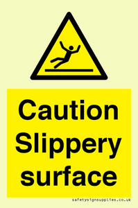 WV5503: Caution Slippery surface