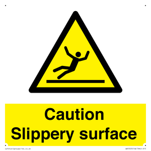 WV5503: Caution Slippery surface