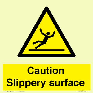 WV5503: Caution Slippery surface