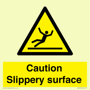 WV5503: Caution Slippery surface