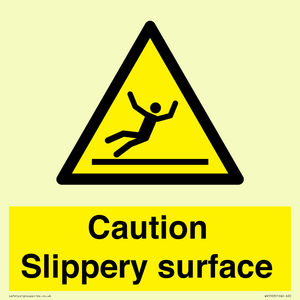 WV5503: Caution Slippery surface