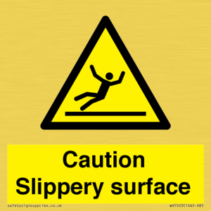 WV5503: Caution Slippery surface