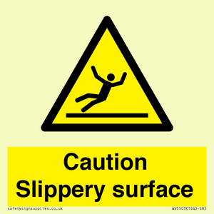 WV5503: Caution Slippery surface