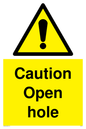 WV5512: Caution Open hole