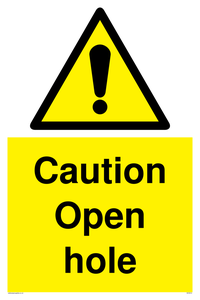WV5512: Caution Open hole