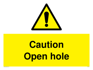 WV5512: Caution Open hole