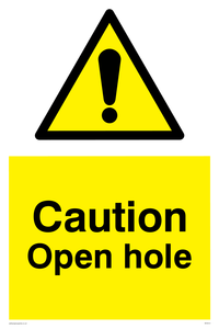 WV5512: Caution Open hole