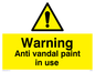 WV5533: Warning Anti vandal paint in use