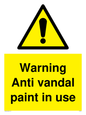 WV5533: Warning Anti vandal paint in use