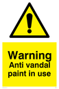 WV5533: Warning Anti vandal paint in use