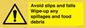WV5666: Avoid slips and falls Wipe-up any spillages and food debris