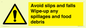 WV5666: Avoid slips and falls Wipe-up any spillages and food debris
