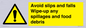 WV5666: Avoid slips and falls Wipe-up any spillages and food debris