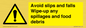 WV5666: Avoid slips and falls Wipe-up any spillages and food debris