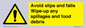 WV5666: Avoid slips and falls Wipe-up any spillages and food debris