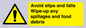 WV5666: Avoid slips and falls Wipe-up any spillages and food debris