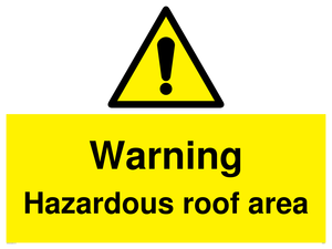 WV5671: Warning Hazardous roof area