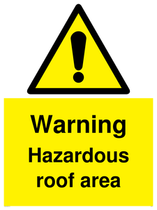 WV5671: Warning Hazardous roof area