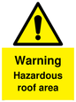 WV5671: Warning Hazardous roof area