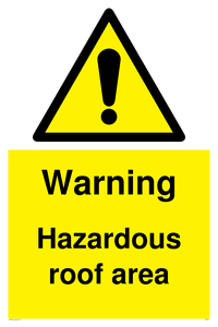 WV5671: Warning Hazardous roof area