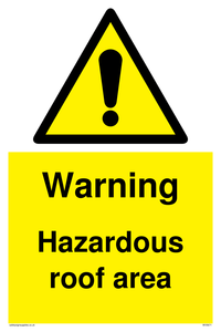 WV5671: Warning Hazardous roof area