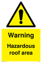 WV5671: Warning Hazardous roof area